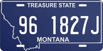 MT license plate 961827J