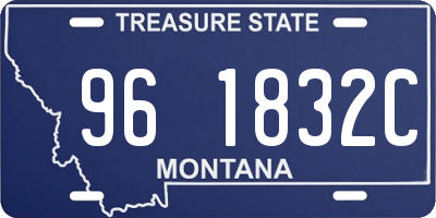 MT license plate 961832C