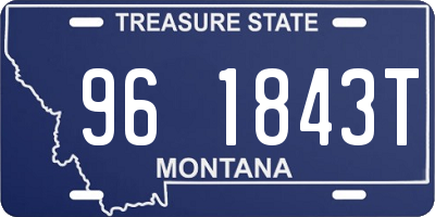 MT license plate 961843T