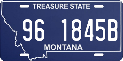 MT license plate 961845B