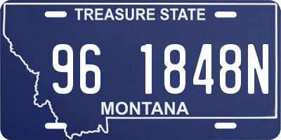 MT license plate 961848N