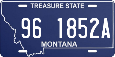 MT license plate 961852A