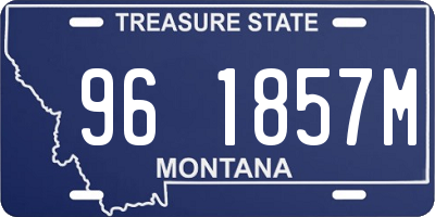 MT license plate 961857M