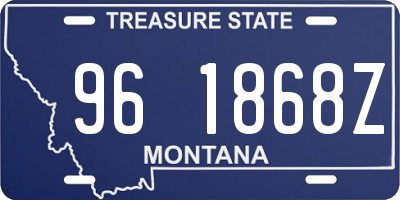 MT license plate 961868Z