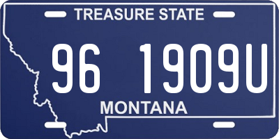 MT license plate 961909U