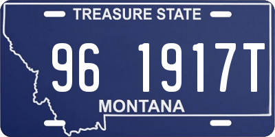 MT license plate 961917T