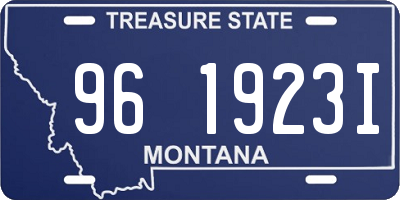 MT license plate 961923I