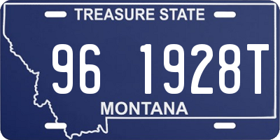 MT license plate 961928T