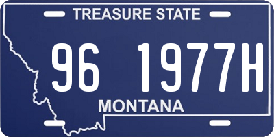 MT license plate 961977H