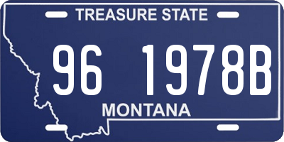 MT license plate 961978B
