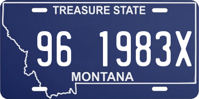 MT license plate 961983X