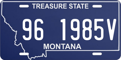 MT license plate 961985V