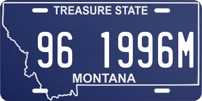 MT license plate 961996M