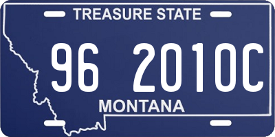 MT license plate 962010C