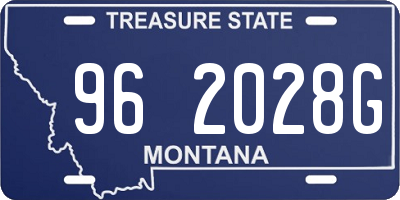 MT license plate 962028G