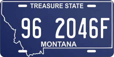 MT license plate 962046F