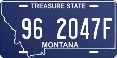 MT license plate 962047F