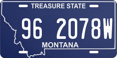 MT license plate 962078W