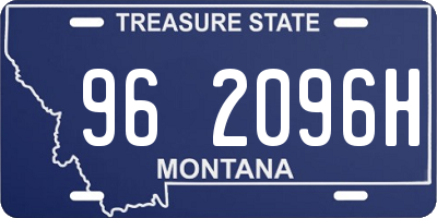 MT license plate 962096H