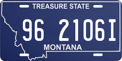 MT license plate 962106I