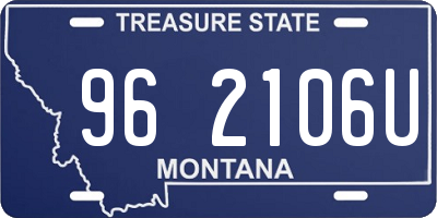 MT license plate 962106U