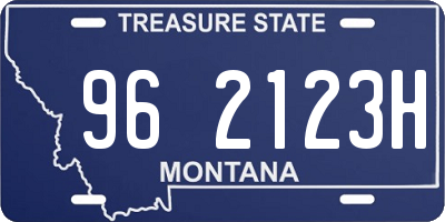 MT license plate 962123H