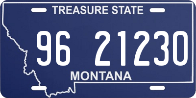 MT license plate 962123O