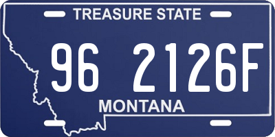 MT license plate 962126F