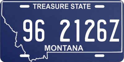 MT license plate 962126Z