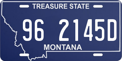 MT license plate 962145D