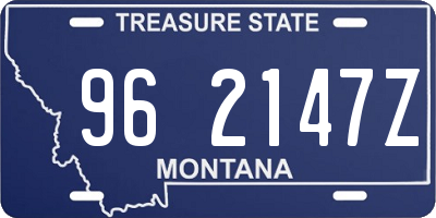 MT license plate 962147Z