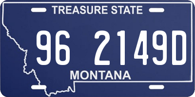 MT license plate 962149D