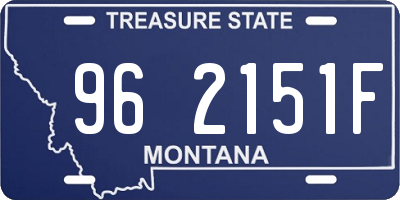 MT license plate 962151F