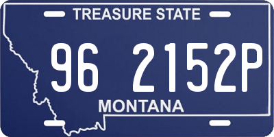 MT license plate 962152P