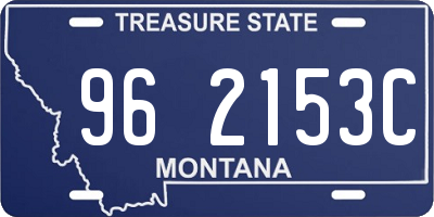 MT license plate 962153C