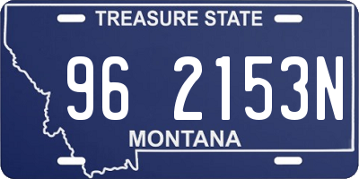 MT license plate 962153N