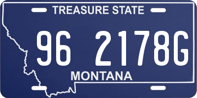 MT license plate 962178G