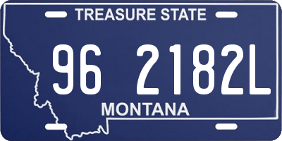 MT license plate 962182L