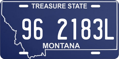MT license plate 962183L