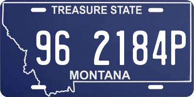 MT license plate 962184P