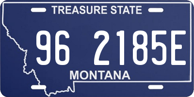 MT license plate 962185E