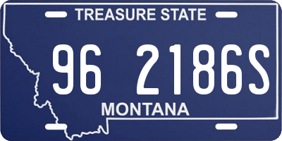 MT license plate 962186S