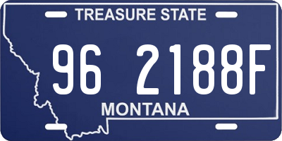 MT license plate 962188F