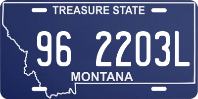 MT license plate 962203L