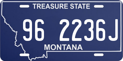 MT license plate 962236J