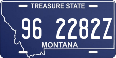 MT license plate 962282Z