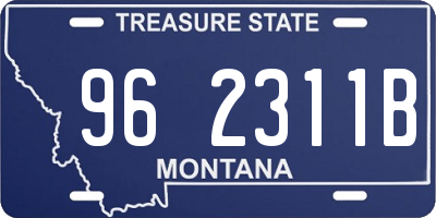 MT license plate 962311B