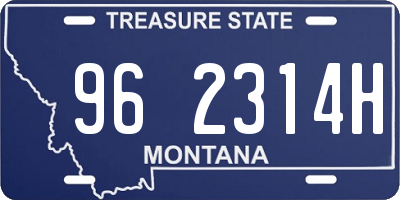 MT license plate 962314H