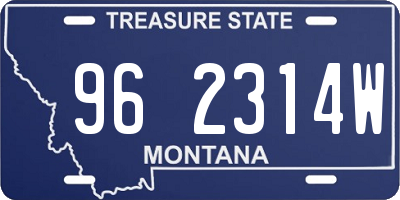 MT license plate 962314W