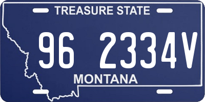 MT license plate 962334V